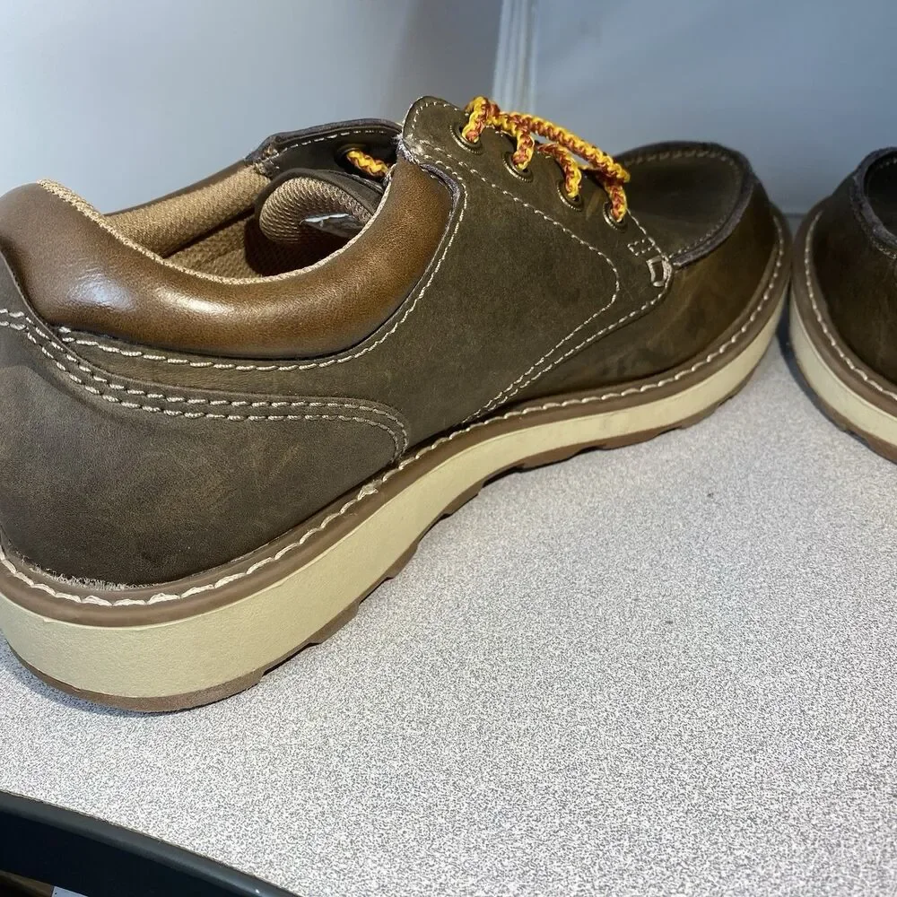 Men 9 Earth Spirit Shoes Brown Tie Up Casual Or Dress Emery Gelron Cushion